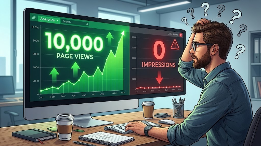 페이지뷰는 있는데 노출이 안 잡히는 이유 정리